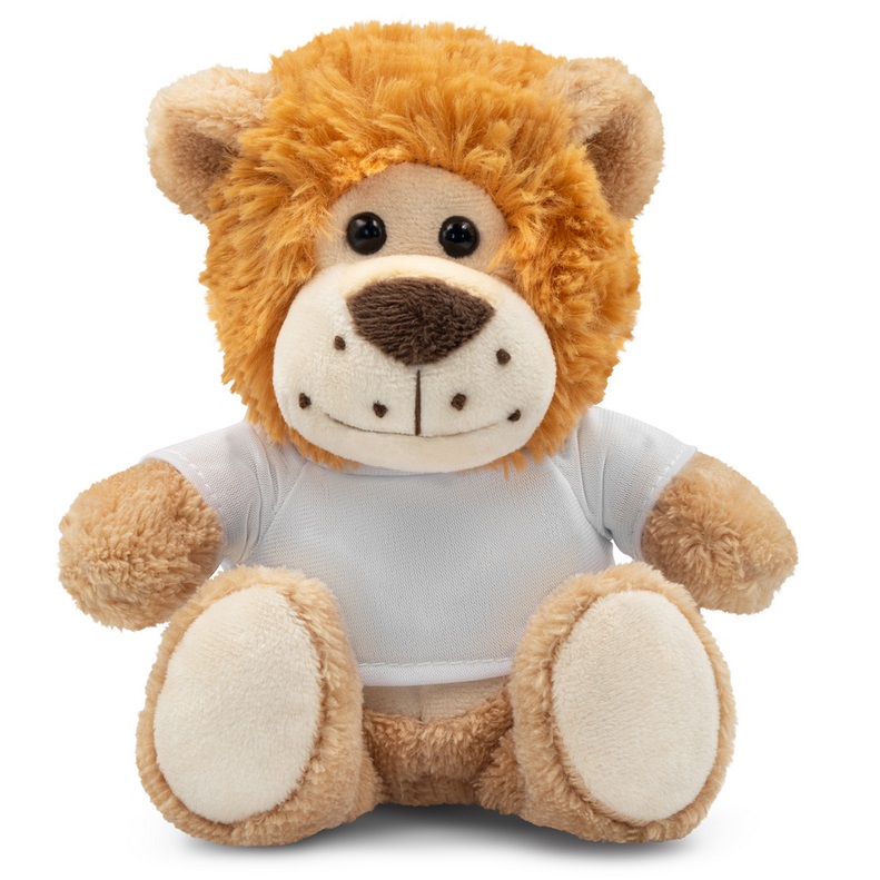 Teddy lion with a white T-shirt for printing